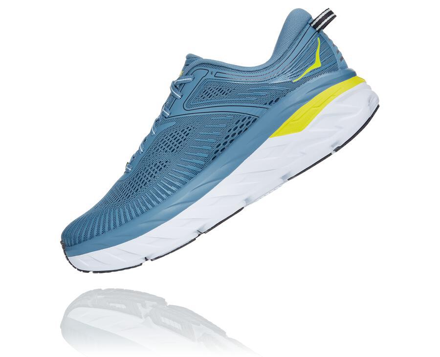 Hoka One One Tenisky Panske Modre - Bondi 7 - 87963-LMFO